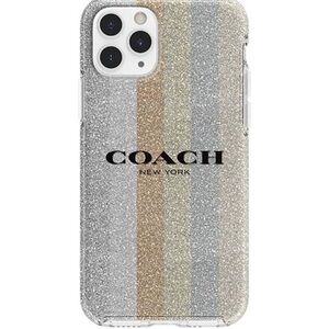 📲🆕📲 Coach iPhone 11 Pro Max Glitter Case In Gold, Silver, and Neutral-6.5”
